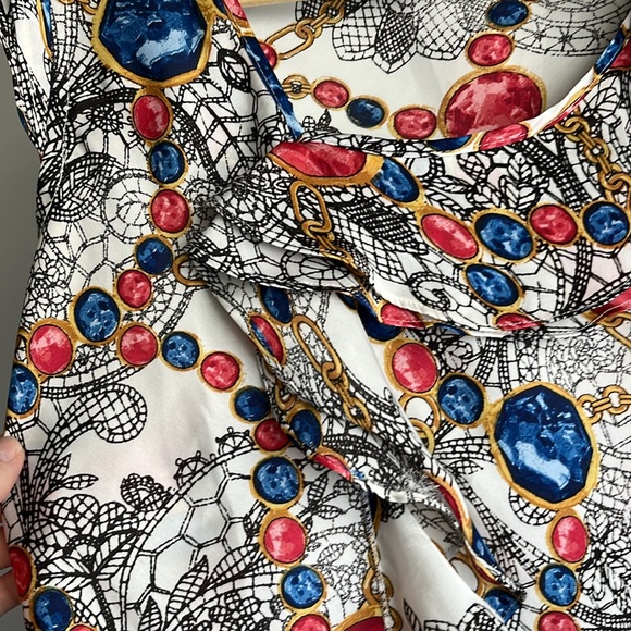 Printed Satin Blouse - Picture 4 of 6